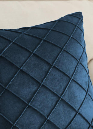 Pack of 2 Velvet Throw Pillows Sofa Decorative Throw Pillow Covers 12X20 Soft Solid Cushion Case for Bedroom Car Outdoors Dark Blue