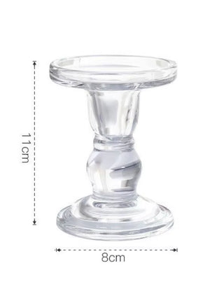 Simple Candle Cup Holder Transparent European Candlestick Empty Cups Candles Glass Light Jar Wedding Restaurant Candle Container