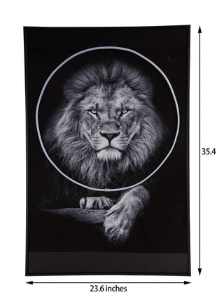 Lion Wall Art with LED Light