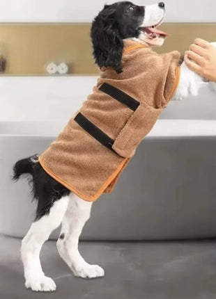 Absorbent Dog Bathrobe with Soft Wash Towel