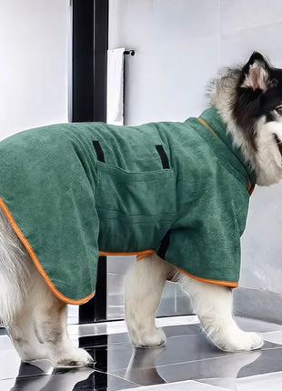 Absorbent Dog Bathrobe with Soft Wash Towel