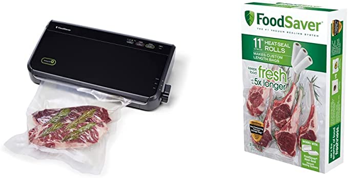 FoodSaver FM2435 Vacuum Sealer Machine with Bonus Handheld Vacuum Sealer and Starter Kit, Safety Certified, Silver