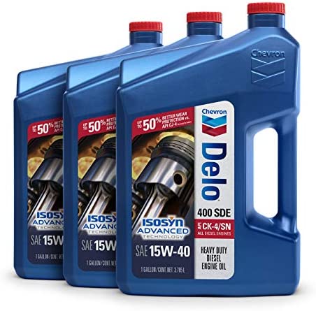 Delo 400 SDE SAE Conventional Heavy Duty Diesel Engine Oil 15W-40,1 Gallon, Pack of 3