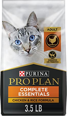 Purina Pro Plan with Probiotics High Protein Adult Chicken & Rice Dry Cat Food (Packaging May Vary)