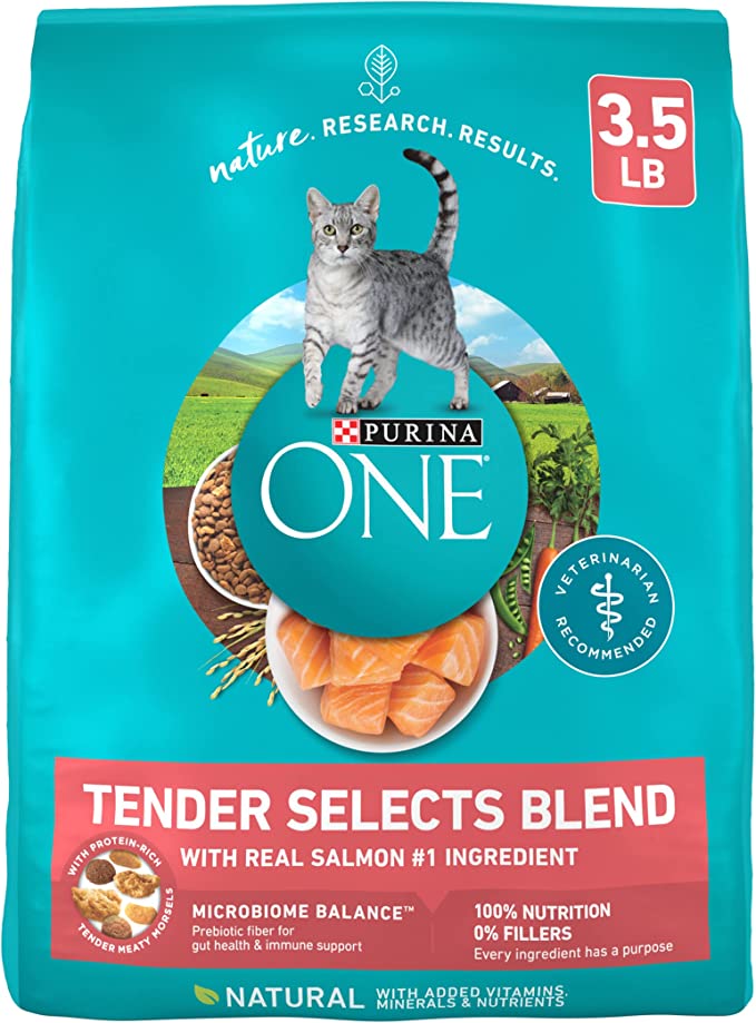 Purina ONE Natural Dry Cat Food, Tender Selects Blend With Real Chicken - 7 lb. Bag