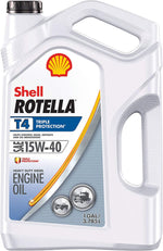 Shell Rotella T4 Triple Protection Conventional 15W-40 Diesel Engine Oil (1-Gallon, Single Pack)