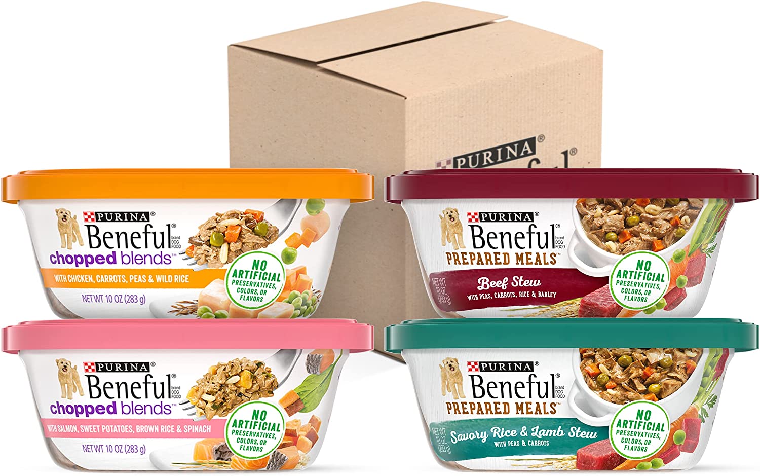 Beneful Purina High Protein Wet Dog Food Variety Pack Prepared